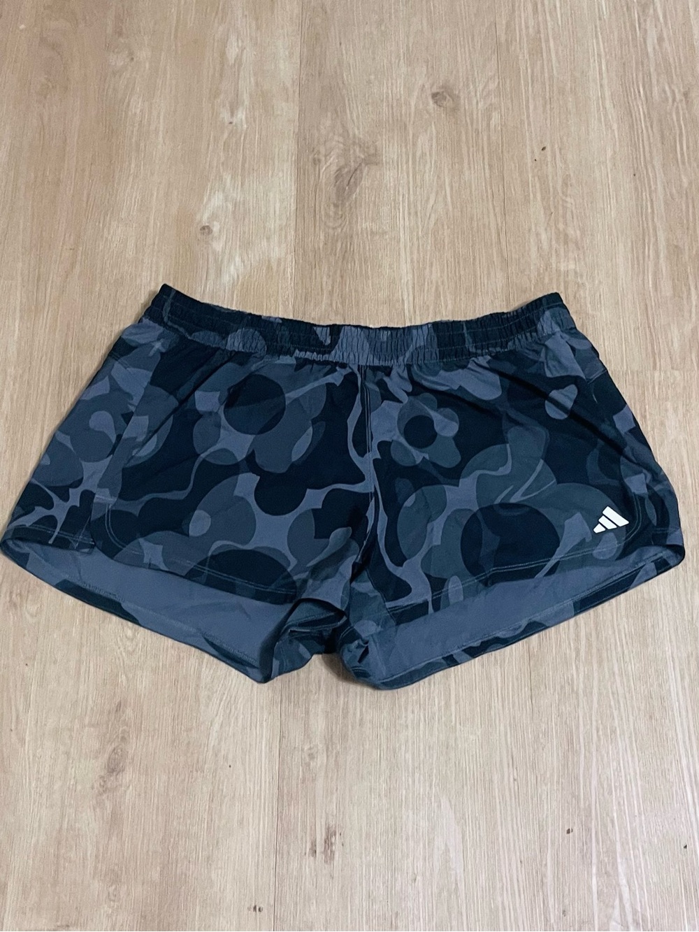 adidas Women's Black & Gray Camo Athletic Shorts
